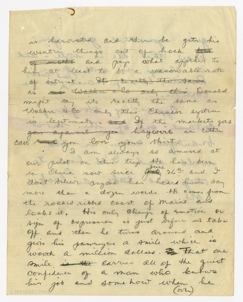 Image: correspondence: Harold M. Bixby, family circular letter