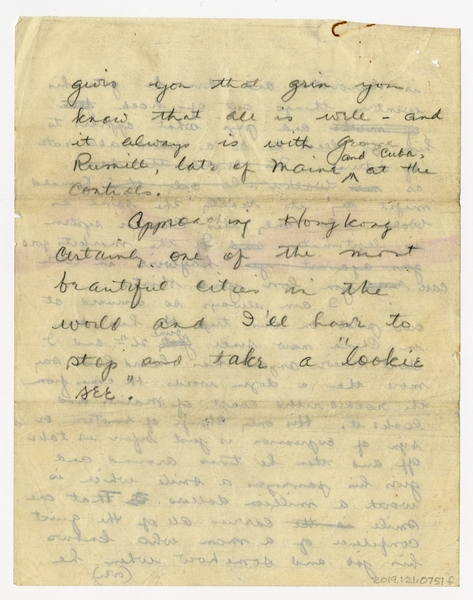 Image: correspondence: Harold M. Bixby, family circular letter