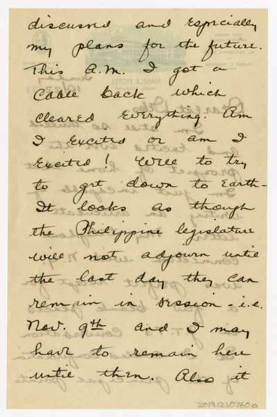 Image: correspondence: Harold M. Bixby to Debby Bixby