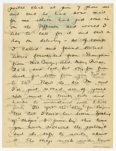 Image: correspondence: Harold M. Bixby to Debby Bixby