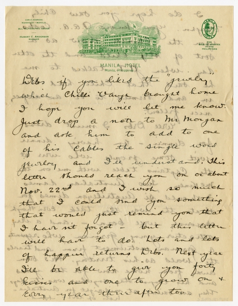 Image: correspondence: Harold M. Bixby to Debby Bixby