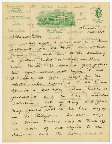 Image: correspondence: Harold M. Bixby to Debby Bixby