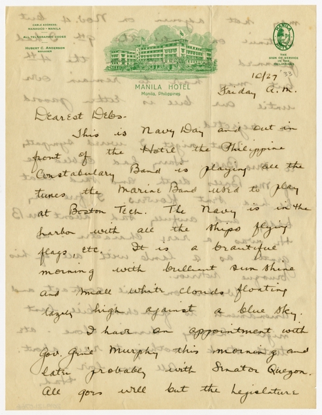 Image: correspondence: Harold M. Bixby to Debby Bixby