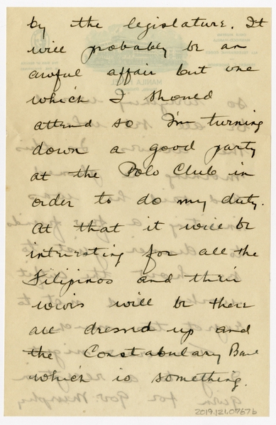 Image: correspondence: Harold M. Bixby to Debby Bixby