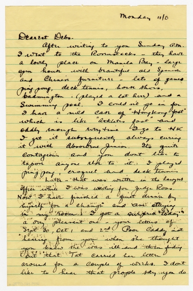 Image: correspondence: Harold M. Bixby to Debby Bixby