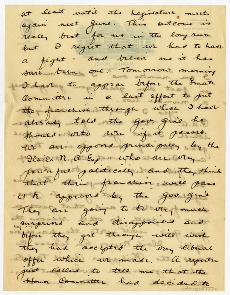 Image: correspondence: Harold M. Bixby to Debby Bixby
