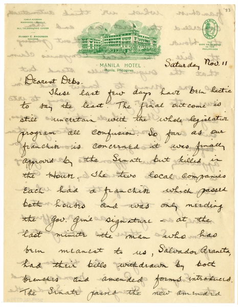 Image: correspondence: Harold M. Bixby to Debby Bixby