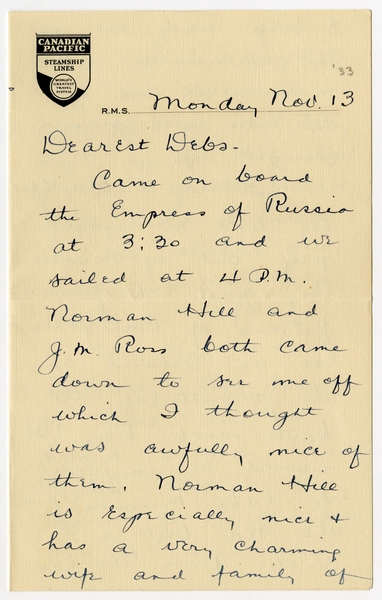 Image: correspondence: Harold M. Bixby to Debby Bixby