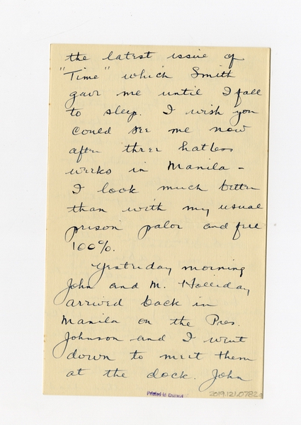 Image: correspondence: Harold M. Bixby to Debby Bixby