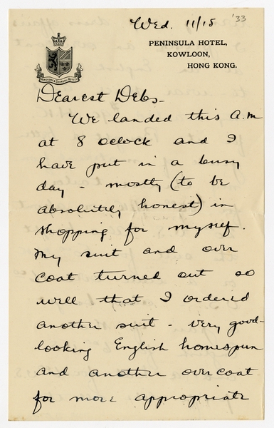 Image: correspondence: Harold M. Bixby to Debby Bixby