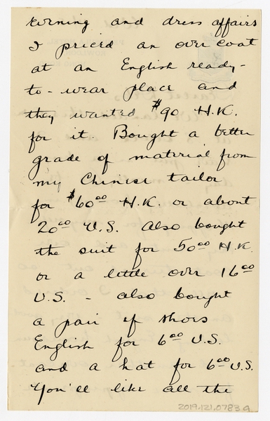 Image: correspondence: Harold M. Bixby to Debby Bixby