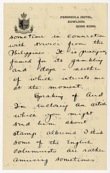 Image: correspondence: Harold M. Bixby to Debby Bixby