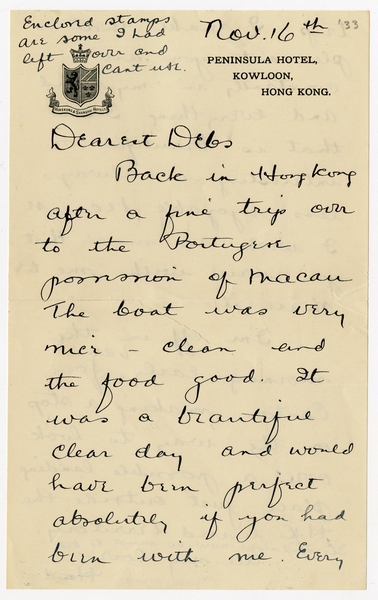 Image: correspondence: Harold M. Bixby to Debby Bixby
