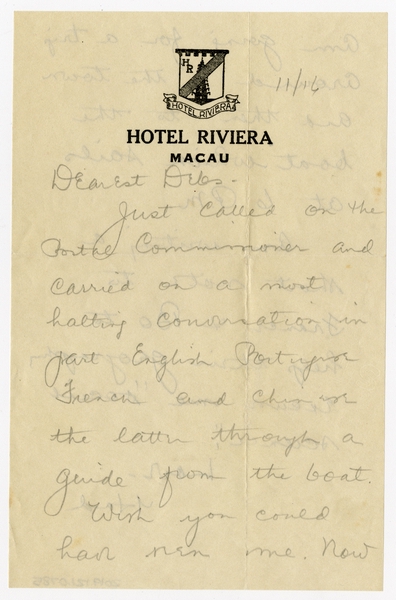 Image: correspondence: Harold M. Bixby to Debby Bixby