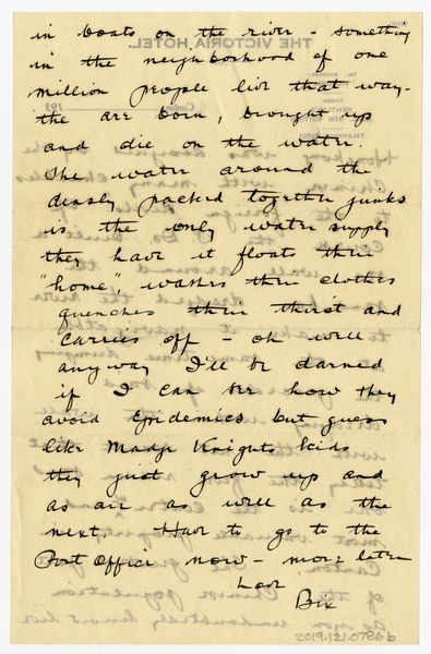 Image: correspondence: Harold M. Bixby to Debby Bixby