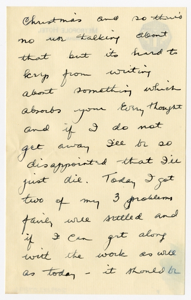 Image: correspondence: Harold M. Bixby to Debby Bixby