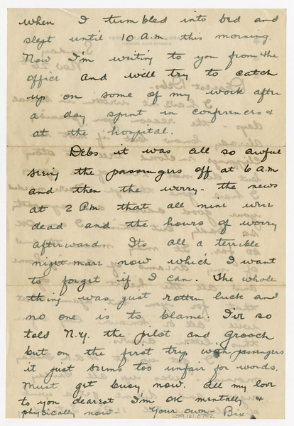 Image: correspondence: Harold M. Bixby to Debby Bixby