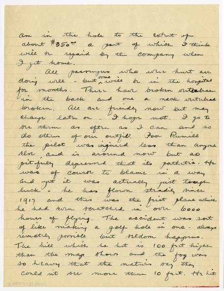 Image: correspondence: Harold M. Bixby to Debby Bixby