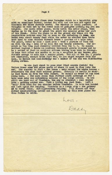 Image: correspondence: Harold M. Bixby, family circular letter