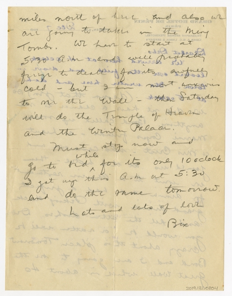 Image: correspondence: Harold M. Bixby to Debby Bixby