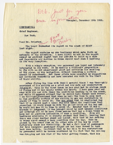 Image: correspondence: William S. Grooch to André Priester