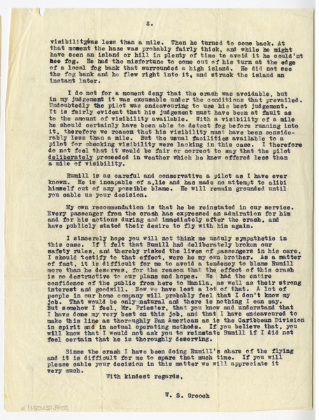 Image: correspondence: William S. Grooch to André Priester