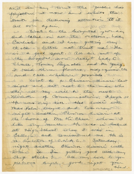 Image: correspondence: Harold M. Bixby to Debby Bixby