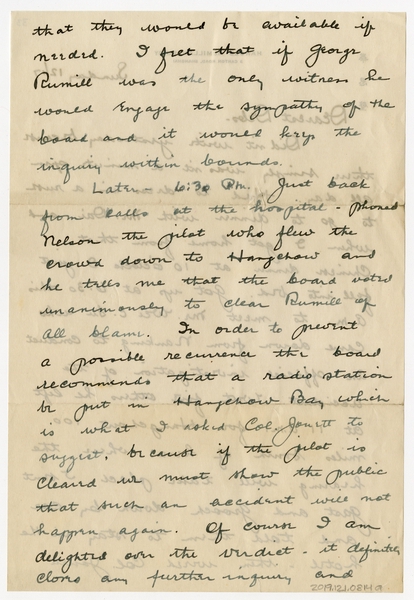 Image: correspondence: Harold M. Bixby to Debby Bixby