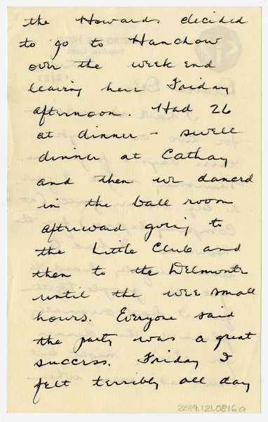 Image: correspondence: Harold M. Bixby to Debby Bixby