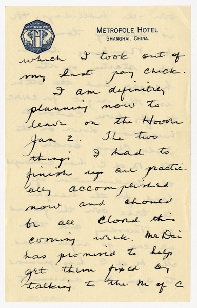 Image: correspondence: Harold M. Bixby to Debby Bixby