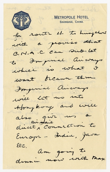 Image: correspondence: Harold M. Bixby to Debby Bixby