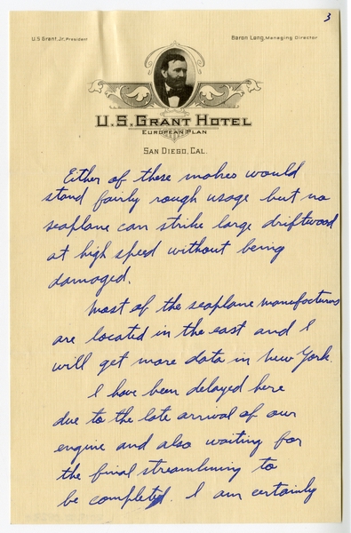Image: correspondence: Charles A. Lindbergh to Harold M. Bixby