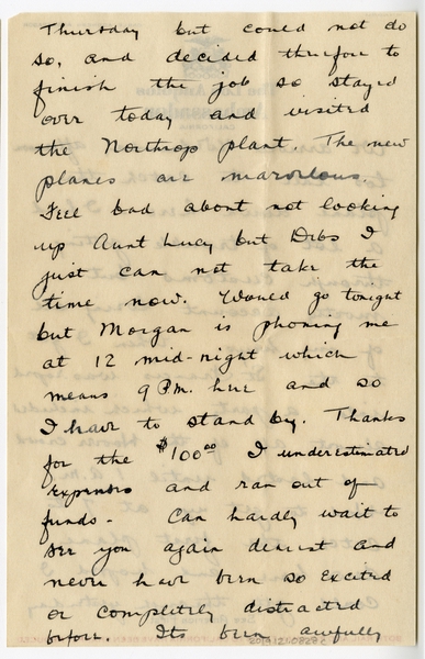 Image: correspondence: Harold M. Bixby to Debby Bixby