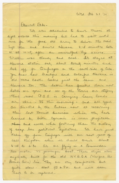 Image: correspondence: Harold M. Bixby to Debby Bixby