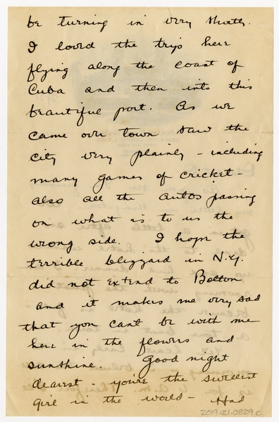 Image: correspondence: Harold M. Bixby to Debby Bixby