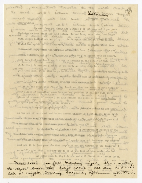 Image: correspondence: Harold M. Bixby to Debby Bixby