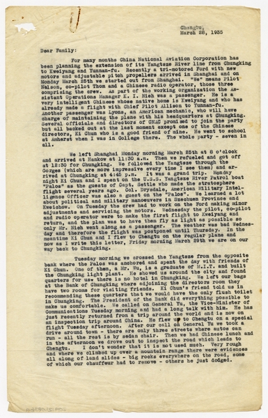 Image: correspondence: Harold M. Bixby, family circular letter