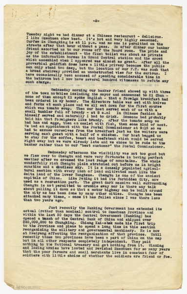 Image: correspondence: Harold M. Bixby, family circular letter