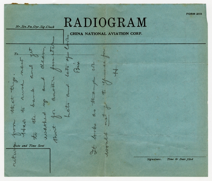 Image: correspondence: Harold M. Bixby to Debby Bixby