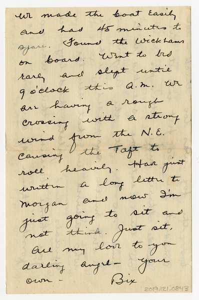 Image: correspondence: Harold M. Bixby to Debby Bixby