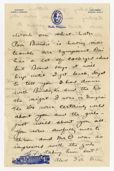 Image: correspondence: Harold M. Bixby to Debby Bixby