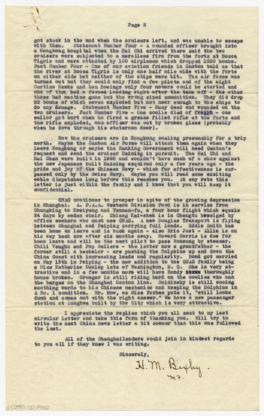 Image: correspondence: Harold M. Bixby to William S. Grooch, George Rumill, William Ehmer, P.G. Klauk, and Mrs. Dorothy Gast