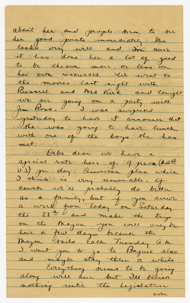 Image: correspondence: Harold M. Bixby to Debby Bixby