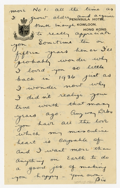 Image: correspondence: Harold M. Bixby to Debby Bixby