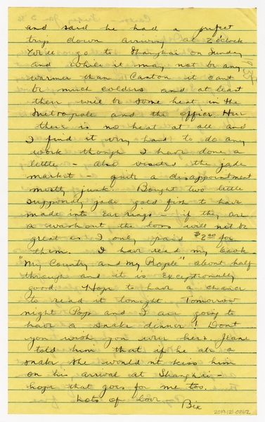 Image: correspondence: Harold M. Bixby to Debby Bixby
