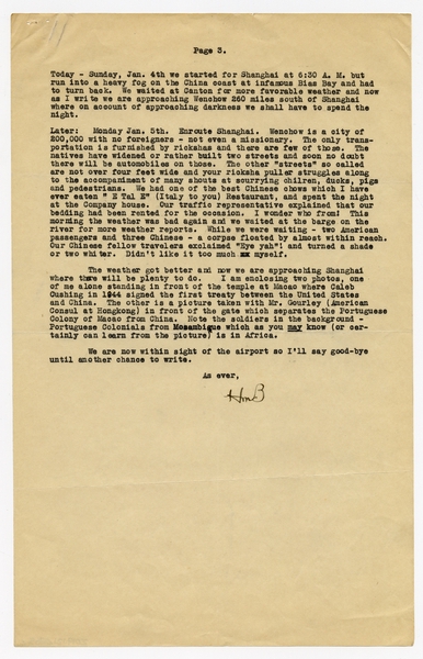 Image: correspondence: Harold M. Bixby to S.W. Morgan