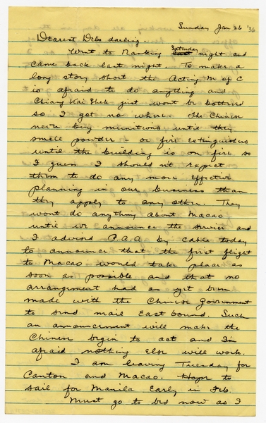 Image: correspondence: Harold M. Bixby to Debby Bixby