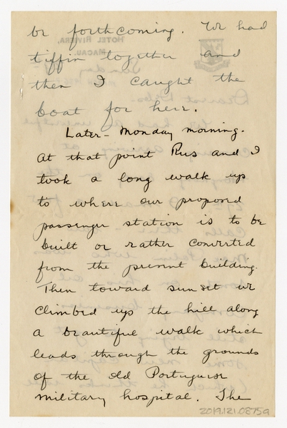 Image: correspondence: Harold M. Bixby to Debby Bixby