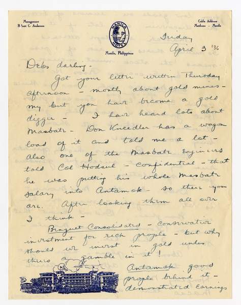 Image: correspondence: Harold M. Bixby to Debby Bixby