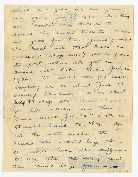 Image: correspondence: Harold M. Bixby to Debby Bixby